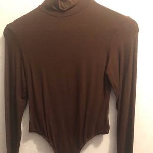 NWT Chocolate brown bodysuit *made in Italy
